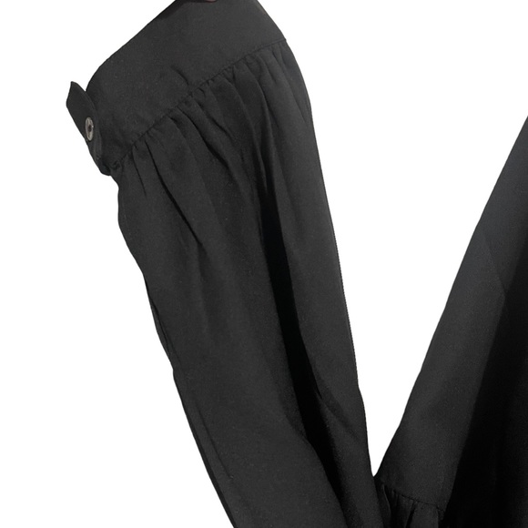 Maurices Solid Black V-Neck Long Sleeve Blouse Top Size 1 NWT - Picture 5 of 8